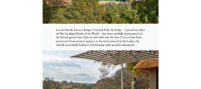 Destinations of the World (Middle East) – Malewane Lodge announcement